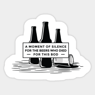 Funny Beer Joke Typographic Design Sticker